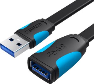 Kabel USB Vention USB-A - USB-A 1 m Czarny (VAS-A13-B100) 1