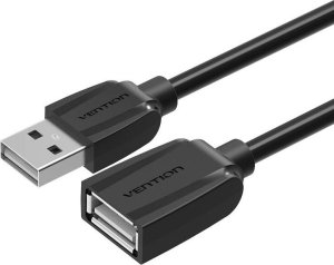 Kabel USB Vention USB-A - USB-A 2 m Czarny (VAS-A44-B200) 1