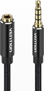 Kabel Vention Przedłużacz audio TRRS 3,5mm męski do 3,5mm żeński 2m Vention BHCBH czarny 2