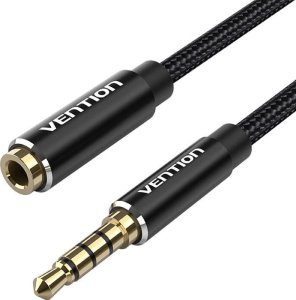 Kabel Vention Przedłużacz audio TRRS 3,5mm męski do 3,5mm żeński 2m Vention BHCBH czarny 4