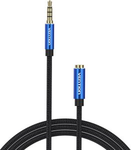 Kabel Vention Przedłużacz audio TRRS 3,5mm męski do 3,5mm żeński 2m Vention BHCLH niebieski 1