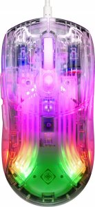 Mysz Deltaco DM330 permatoma RGB DELTACO GAMING žaidimų pelė, 1000 Hz, 3327 IC / GAM-159-T / 4222234 4