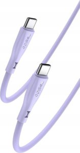 Kabel USB Yesido yesido Silikonowy Kabel CA152 PD 60W Type-C/Type-C 1m 3A, PURPLE / FIOLETOWY 1