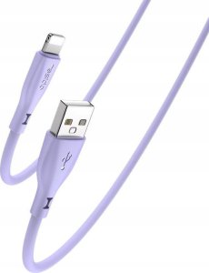 Kabel USB Yesido yesido Silikonowy Kabel CA119 12W USB-iP 1m 2.4A, PURPLE / FIOLETOWY 1