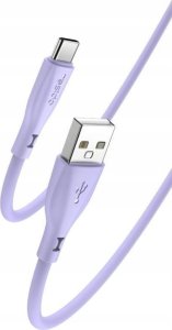 Kabel USB Yesido yesido Silikonowy Kabel CA119 18W USB-TC 1m 2A, PURPLE / FIOLETOWY 1