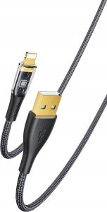 Kabel USB Yesido yesido Kabel CA104 12W USB-iP 1.2m PVC 2.4A, BLACK / CZARNY 1