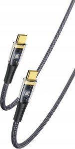 Kabel USB Yesido yesido Kabel CA103 PD 100W Type-C/Type-C 1.2m PVC 5A, BLACK / CZARNY 1