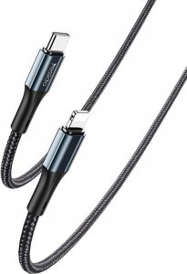 Kabel USB Yesido yesido Kabel CA95 20W Type-C/iP 1.2m 3A, BLACK / CZARNY 1