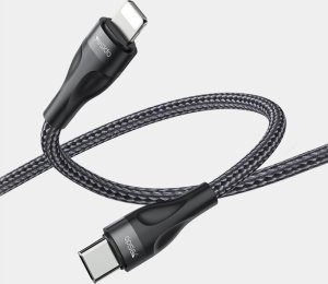 Kabel USB Yesido yesido Kabel CA82 12W Type-C/iP 30cm 2.4A, BLACK / CZARNY 1