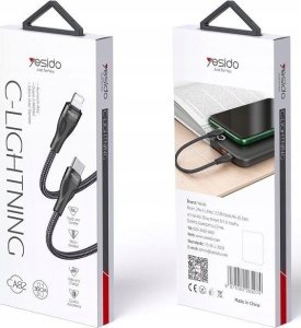 Kabel USB Yesido yesido Kabel CA82 12W Type-C/iP 30cm 2.4A, BLACK / CZARNY 2