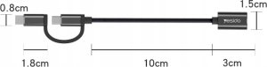 Adapter USB Yesido GS02 USB-A - MicroUSB + USB-C Czarny  (YID000135) 5