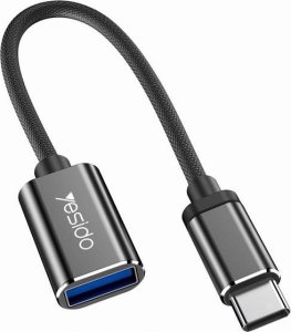 Adapter USB Yesido yesido Adapter OTG GS01 Type-C Male - USB Female, 10cm, BLACK / CZARNY 1