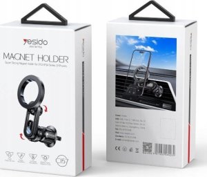 Yesido yesido Magnet. Uchwyt Samochodowy C157 do Kratki, MagSafe, BLACK / CZARNY 6