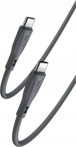 Kabel USB Yesido yesido Silikonowy Kabel CA152 PD 60W Type-C/Type-C 1m 3A, BLACK / CZARNY 1