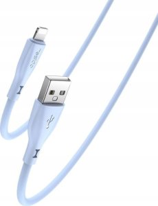 Kabel USB Yesido yesido Silikonowy Kabel CA119 12W USB-iP 1m 2.4A, BLUE / NIEBIESKI 1