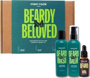 MenRock Beardy Beloved Awakening Sicilian Lime zestaw szampon do brody 100ml + balsam do brody 100ml + olejek do brody 30ml 1