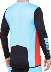 100% Koszulka męska 100% R-CORE X Jersey długi rękaw fluo red black roz. L (NEW) 2