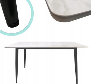 kontrast Stół do salonu jadalni ceramiczny blat Satuario 140x80x75 beżowy 4