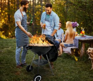 kontrast Grill węglowy na kółkach zamykany półka BBQ 1014 9