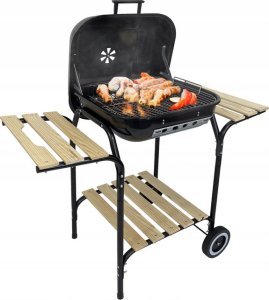 kontrast Grill węglowy na kółkach 3 póki pokrywa BBQ 1013 2