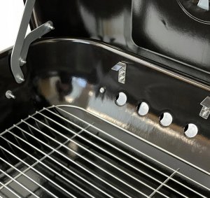 kontrast Grill węglowy na kółkach 3 póki pokrywa BBQ 1013 6