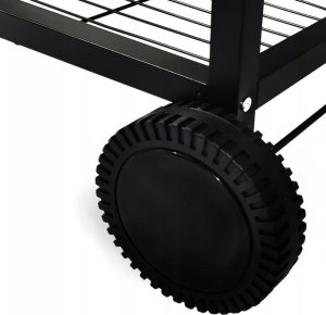 kontrast Grill węglowy na kółkach pokrywa półki popielnik BBQ 1008 6