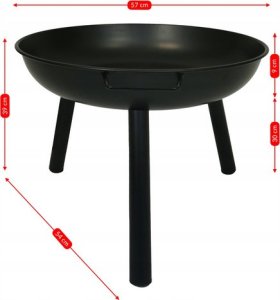 Palenisko ogrodowe kontrast Duże palenisko ogrodowe grill węglowy śr. 57 cm BBQ 1006 3