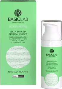 Basiclab Basiclab Complementis lekka emulsja normalizująca z 3% kompleksu komórek macierzystych z noni i 1% glicyryzyny Redukcja i Balans 50ml 1