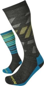 Lorpen Slidinėjimo kojinės Lorpen S2MME Ski Mid Men 2 Pack Eco - Pilka / Mėlyna - L (43-46) 1