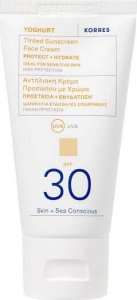 Korres KORRES Yoghurt Tinted Sunscreen koloryzujący krem do twarzy z filtrem SPF30 Nude 50ml 1