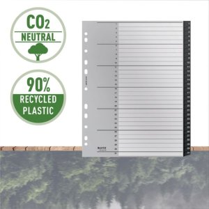 Leitz Przekładki PP Recycle A4 Maxi 1-31 czarne 2