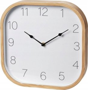 Koopman Zegar ścienny kwadratowy drewniany biały 30cm 1
