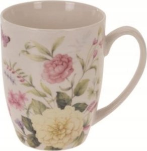 Koopman Kubek porcelanowy na kawę herbatę 300 ml kwiatowy wzór 1