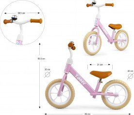 Milly Mally Milly Mally Rowerek Biegowy Timmy Pink 8