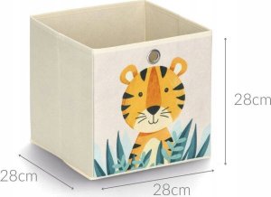 Zeller Tekstylne pudełko ze zwierzątkiem, 28 x 28 x 28 cm 5