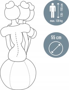 Leitz Piłka do siedzenia Leitz Ergo 55cm, CIEMNOSZARY 4