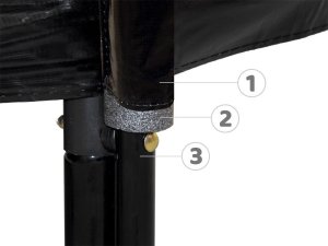 SkyFlyer Trampolina ogrodowa SkyFlyer + drabinka 12FT 366cm 12