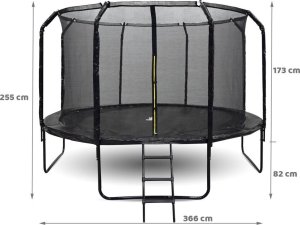 SkyFlyer Trampolina ogrodowa SkyFlyer + drabinka 12FT 366cm 6