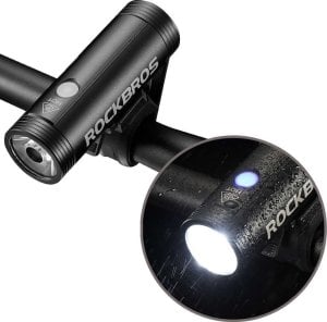 RockBros Wodoodporna Lampka rowerowa RockBros R1-400 światło Czarna 1