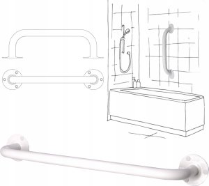 Mobilex Poręcz, uchwyt łazienkowy metalowy 40cm 4