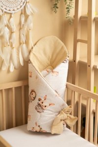 Sensillo ROŻEK MUŚLINOWY KRÓLICZKI BEŻOWY 75x75 2