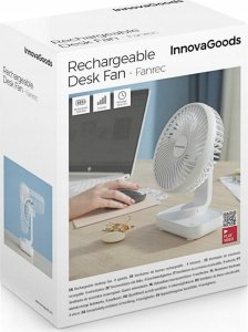 Wentylator USB InnovaGoods InnovaGoods Rechargeable Desk Fan Fanrec O5,4'' 36 11