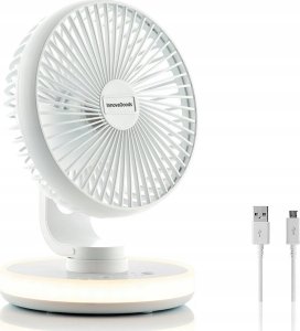 Wentylator USB InnovaGoods InnovaGoods Rechargeable Desk Fan with LED FanLed 1