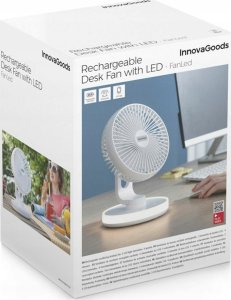 Wentylator USB InnovaGoods InnovaGoods Rechargeable Desk Fan with LED FanLed 11