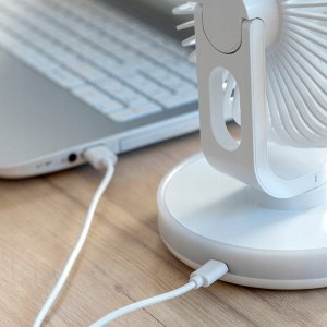 Wentylator USB InnovaGoods InnovaGoods Rechargeable Desk Fan with LED FanLed 8