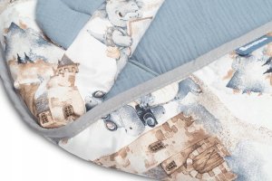 Sensillo OTULACZ MUŚLINOWY DO FOTELIKA -  SMOKI JEANS 3