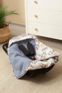 Sensillo OTULACZ MUŚLINOWY DO FOTELIKA -  SMOKI JEANS 6