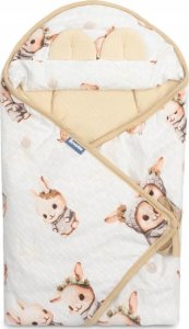 Sensillo OTULACZ MUŚLINOWY DO FOTELIKA - KRÓLICZKI BEŻOWY 3