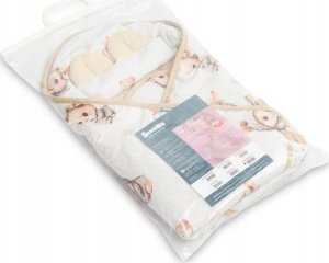 Sensillo OTULACZ MUŚLINOWY DO FOTELIKA - KRÓLICZKI BEŻOWY 7