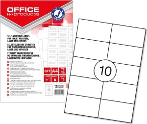 Office Products Etykiety Office Products A4 105x57mm białe (100) 1